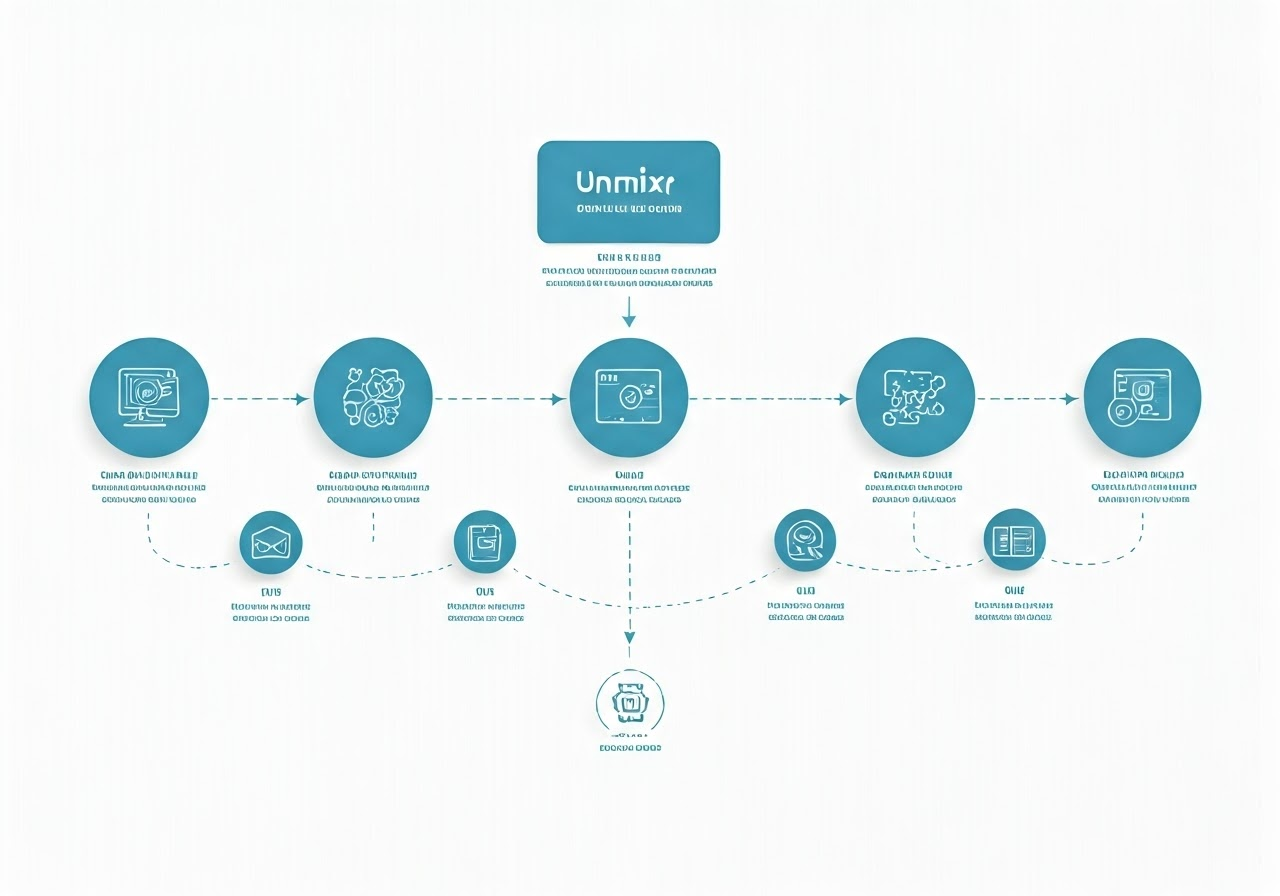 Flowchart of Unmixr AI process
